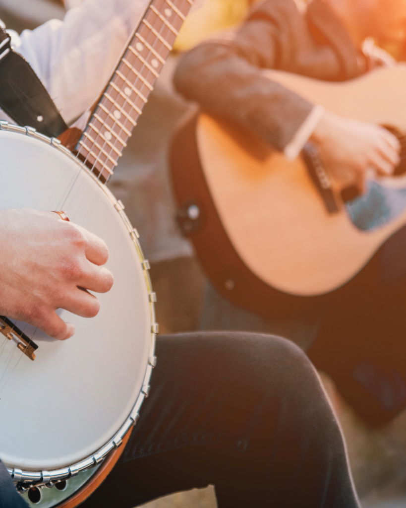 banjo and guitar
